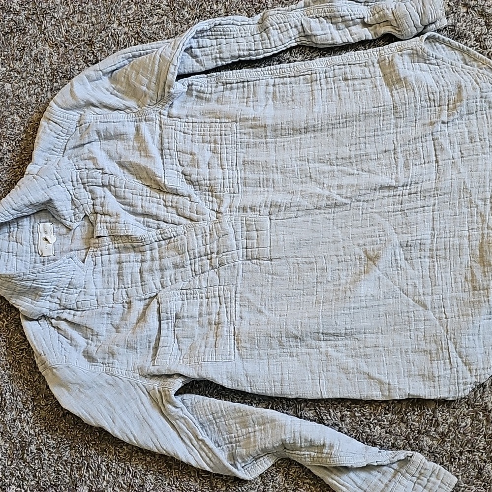 STUNNING LOU & GREY CHEESECLOTH POPOVER SHIRT